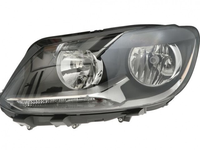 Volkswagen Caddy III. 2010.01.01-2015.05.30, Touran 2010.08.01-2015.04.30 utángyártott új bal első fényszóró H7/H15 napp. fény (motorral) DEPO