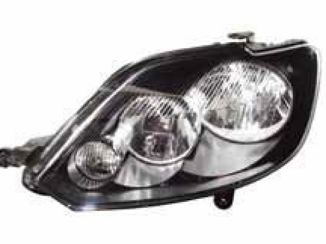 Volkswagen Golf Plus 2009.03.01-2014.01.30 utángyártott új bal első fényszóró H7/H15, fekete h. (motorral) DEPO