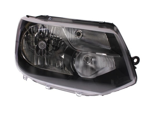 Volkswagen Transporter T5  2009.10.01-2015.06.30 utángyártott új jobb első fényszóró H4, fek.h. (motorral) DEPO