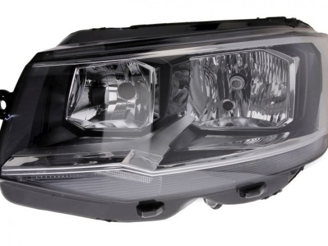 Volkswagen Transporter T6 2015.07.01-2020.01.31 utángyártott új bal első fényszóró 2H7 napp.fény. fekete h. (motorral) DEPO