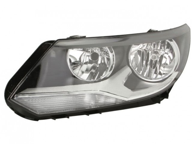 Volkswagen Tiguan 2011.07.01-2015.12.01 utángyártott új bal első fényszóró H7/H15 (motorral) DEPO