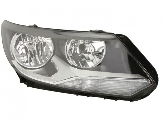 Volkswagen Tiguan 2011.07.01-2015.12.01 utángyártott új jobb első fényszóró H7/H15 (motorral) DEPO