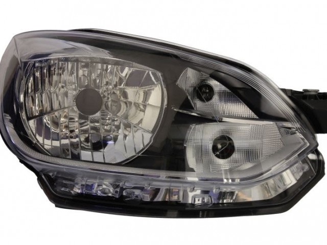 Volkswagen Up 2011.08.01-2016.05.30 utángyártott új jobb első fényszóró H4 króm házas (motoros) DEPO