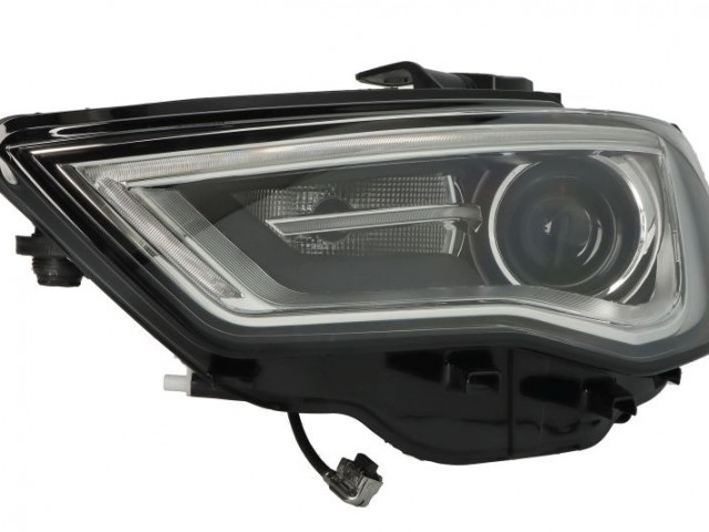 Audi A3 (8V1, 8VK,) 2012-2016 utángyártott új bal első fényszóró XENON D3S/LED króm ház. (motorral) TYC