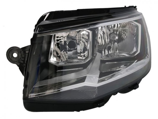 Volkswagen Transporter T6 2015.07.01-2020.01.31 utángyártott új bal első fényszóró 2H7 napp.fény. fekete h. (motorral) TYC