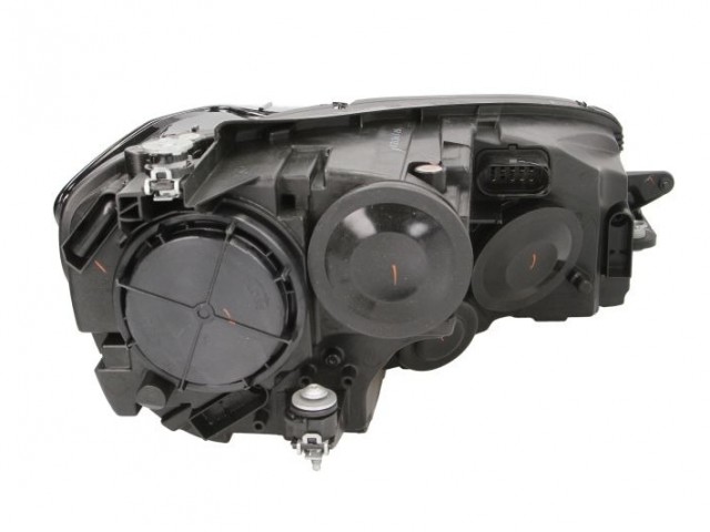 Volkswagen Golf VII 2012.10.01-2016.10.31 utángyártott új bal első fényszóró H7/H15, fekete h. (motorral) DEPO