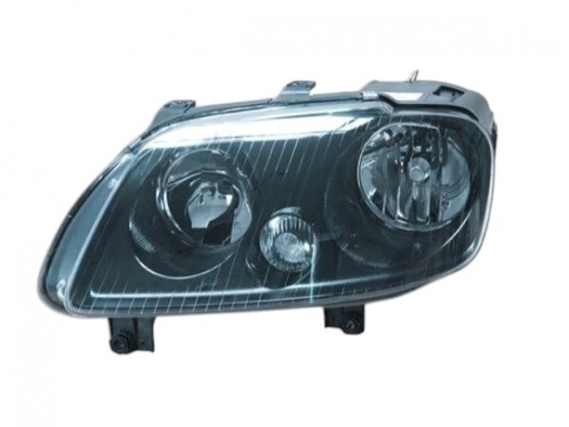 Volkswagen Caddy III. 2004.02.01-2009.12.31, Touran 2003.04.01-2006.11.30 utángyártott új bal első fényszóró H7/H1 fekete házas (motorral) TYC