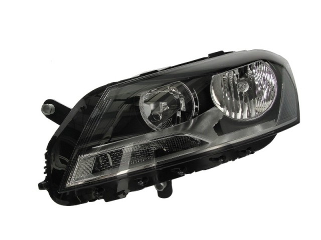 Volkswagen Passat B7 2010.11.01-2014.07.20 utángyártott új bal első fényszóró 2H7, fekete házas (motorral) TYC