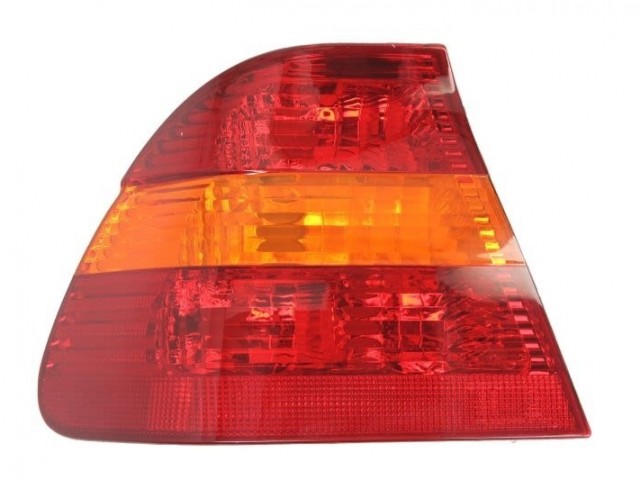 BMW 3  2001.09.01-2005.02.28  (E46) utángyártott új bal hátsó külső lámpa üres sárga/piros 4a. DEPO