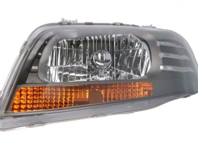 Chevrolet Aveo T200 2003.01.01-2007.12.31 utángyártott új bal első fényszóró H4 (motoros, rövid villogó) DEPO