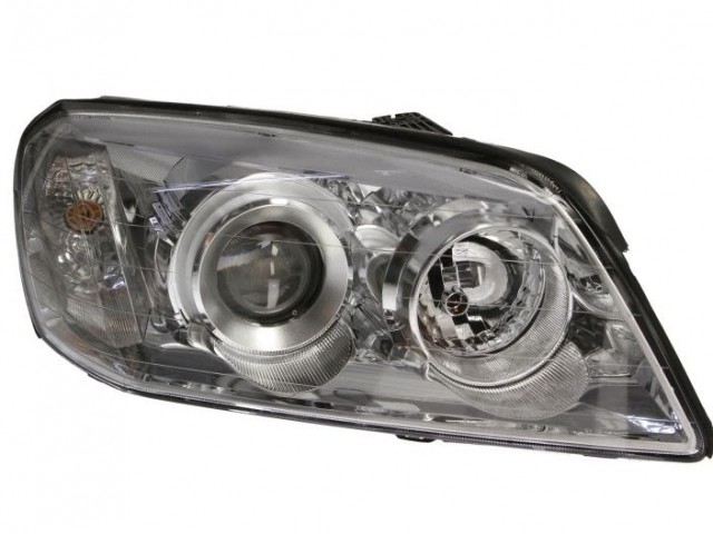 Chevrolet Captiva 2006.01.01-2010.12.31 utángyártott új jobb első fényszóró H7/H1 króm házas (motorral) DEPO