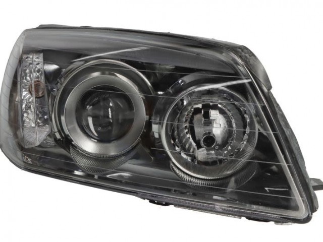 Chevrolet Captiva 2006.01.01-2010.12.31 utángyártott új jobb első fényszóró H7/H1 fekete házas (motorral) DEPO