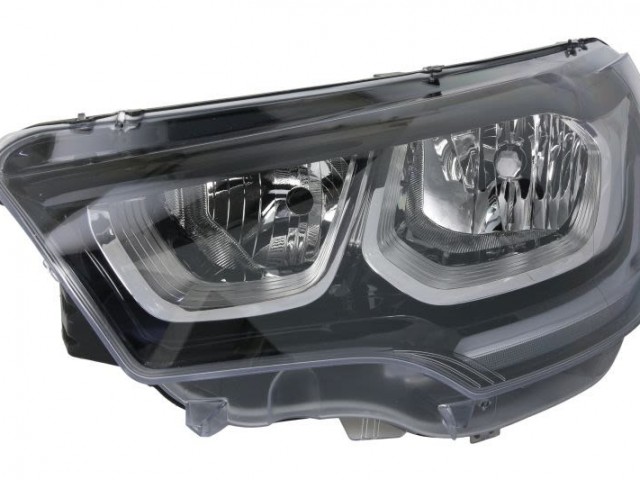 Citroen C4 II 2015.01.01-2018.05.31 utángyártott új bal első fényszóró 2H7/LED fekete h. (motorral) DEPO