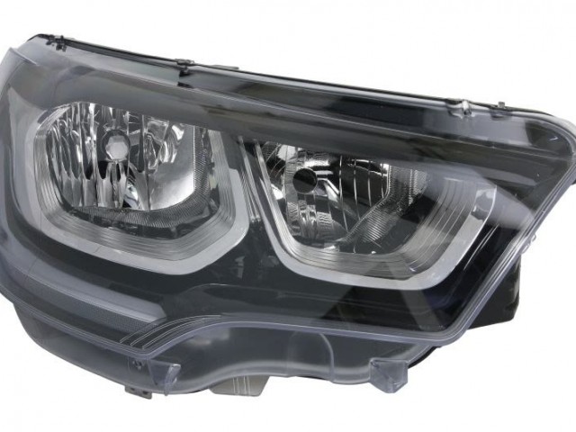 Citroen C4 II 2015.01.01-2018.05.31 utángyártott új jobb első fényszóró 2H7/LED fekete h. (motorral) DEPO