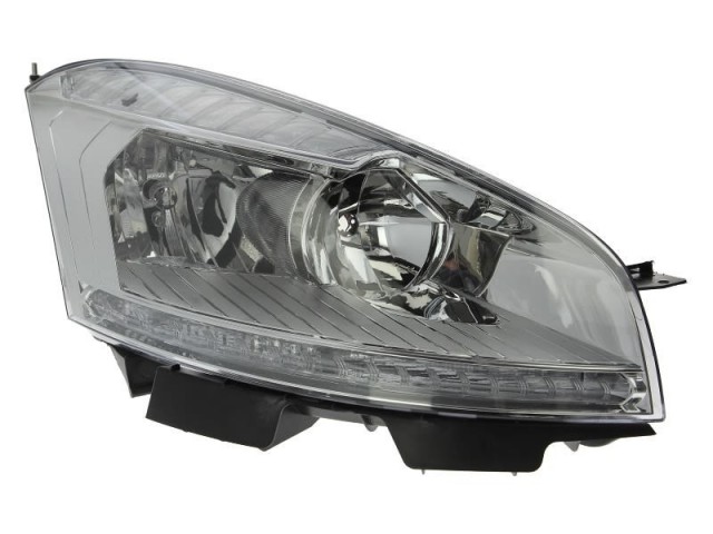 Citroen C4 Picasso 2010.11.01-2013.04.30 utángyártott új jobb első fényszóró H7/H1/H6 feh.v., Grand is (motorral) DEPO
