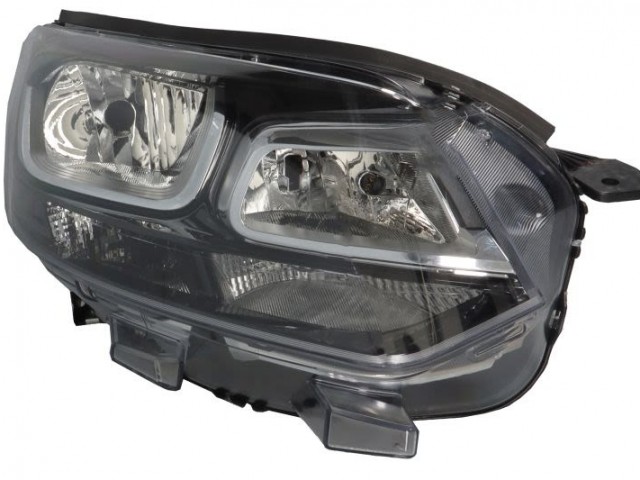 Citroen Jumpy, Spacetourer, Opel Vivaro C., Zafira Life utángyártott új jobb első fényszóró H1/H7 fekete házas (motorral) DEPO