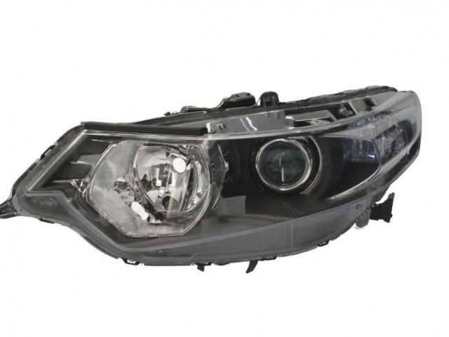 Honda Accord 2008.07.01-2015.06.01 utángyártott új bal első fényszóró H1/HB3 fehér vill. (belülr. áll. is) DEPO