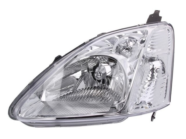 Honda Civic 2001.02.01-2003.12.31utángyártott új bal első fényszóró H4 3/5 ajtós EU tip. (motorral) DEPO