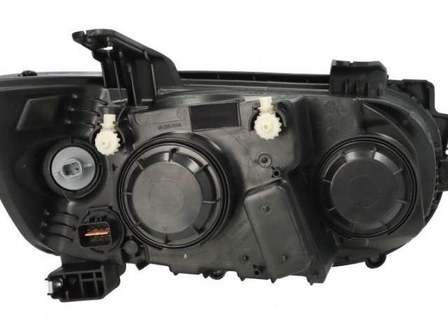 Chevrolet Aveo T300 2011-2020 utángyártott új bal első fényszóró 2H7 fekete/króm keret (motorral) DEPO