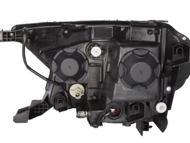 Ford Ranger 2016- utángyártott új jobb első fényszóró DE H11/H15 nappf. fekete h. (motoros) DEPO