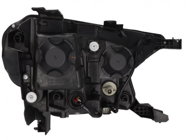 Ford Ranger 2016- utángyártott új bal első fényszóró DE H11/H15 nappf. fekete h. (motoros) DEPO