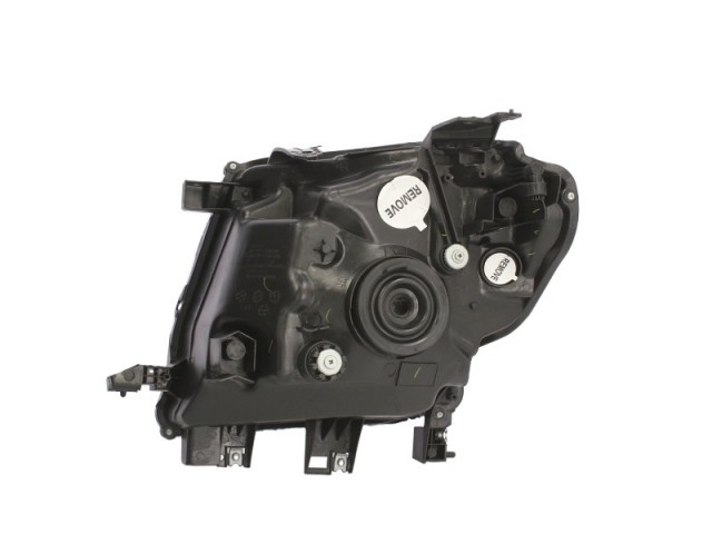 Ford Ranger 2011.09.01-2016.01.01 utángyártott új jobb első fényszóró H4 fekete ház (belülr.áll.is NEM DRL) DEPO
