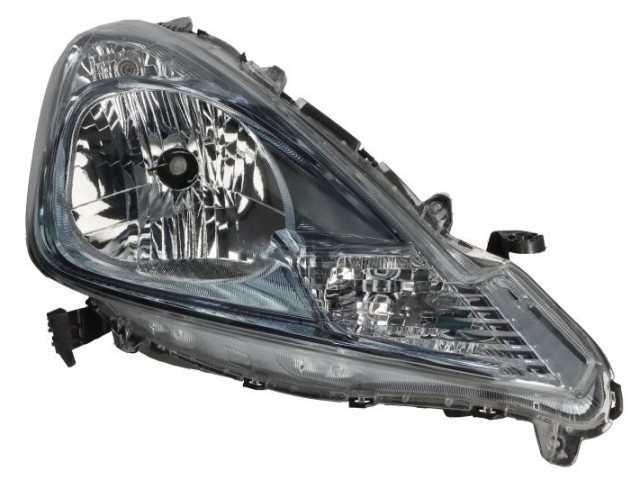 Honda Jazz 2011.05.01-2014.12.31 utángyártott új jobb első fényszóró H4 (motoros) HYBRID kék h. DEPO