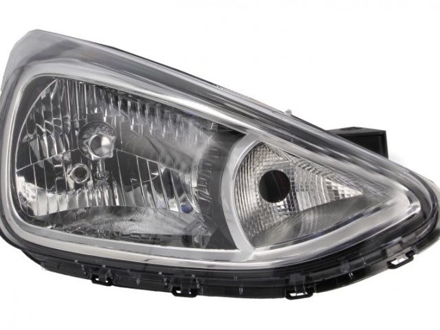Hyundai I10 2013.11.01-2019.12.01 utángyártott új jobb első fényszóró H4/H7 fekete h. (motorral) DEPO