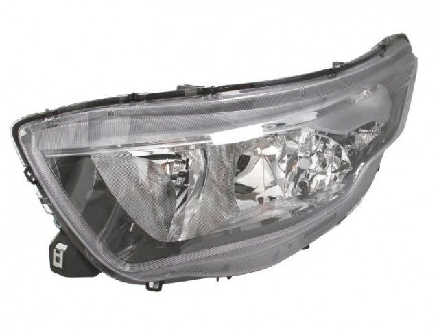 Iveco Daily  2014.07.01-2019.05.31 utángyártott új bal első fényszóró H7/H1 fekete házas (motorral) DEPO