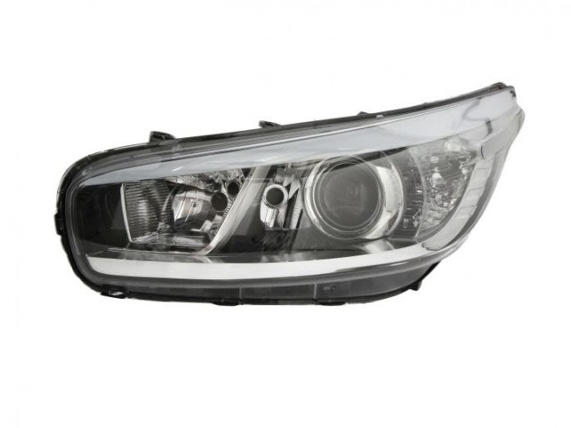 Kia Ceed 2012.04.01-2018.06.30 utángyártott új bal első fényszóró 3H7 stat. kanyark. fekete h. (motorral) DEPO