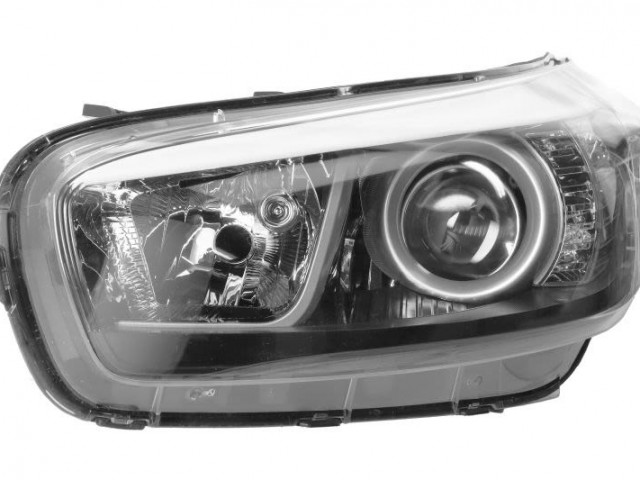 Kia Ceed 2012.04.01-2018.06.30 utángyártott új bal első fényszóró 3H7 fekete házas (motorral) DEPO