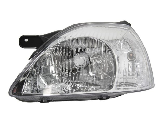 Kia Rio 2002.08-2005.06.15 utángyártott új bal első fényszóró H4  fehér vill. (motorral) DEPO