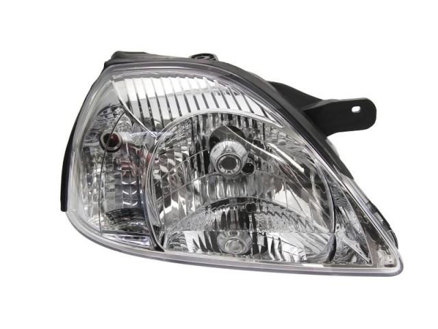 Kia Rio  2002.08-2005.06.15 utángyártott új jobb első fényszóró H4  fehér vill. (motorral) DEPO