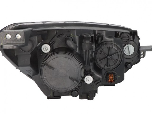 Kia Soul 2013.07.01-2019.03.31 utángyártott új bal első fényszóró H7/LED+PY21W króm h. (motoros) DEPO