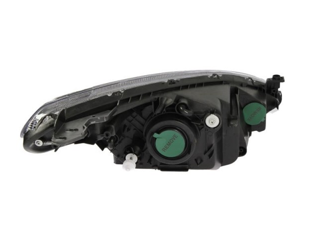 Mazda 2 2007.11.01-2013.12.31 utángyártott új bal első fényszóró H4 fekete h. (motoros) DEPO