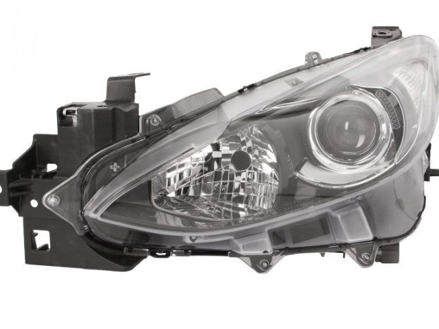 Mazda 3 2013.04.01-2017.01.01 utángyártott új bal első fényszóró H11/H15 (motoros) DEPO