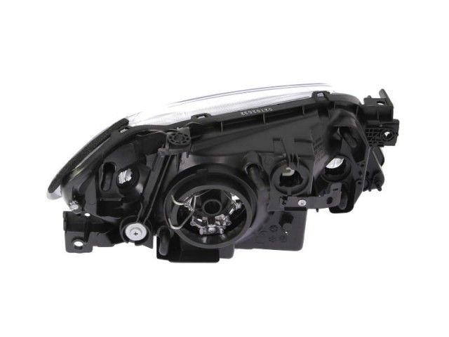 Mazda 323 2001.02.01-2003.12.31 utángyártott új bal első fényszóró H4 króm házas (motoros) DEPO