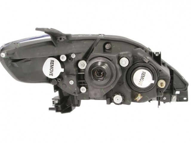 Mazda 5 2005.06.01-2008.01.31 utángyártott új bal első fényszóró H7/HB3 króm házas (motoros) DEPO