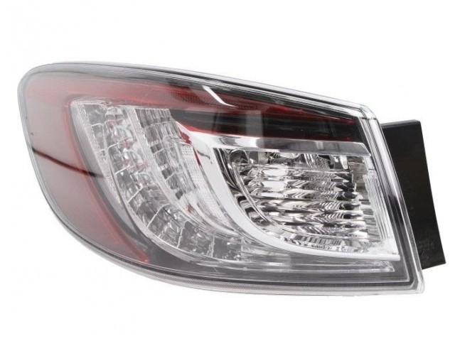 Mazda 3 2009.04.01-2011.10.31 utángyártott új bal hátsó külső lámpa 4a. LED-es ezüst DEPO