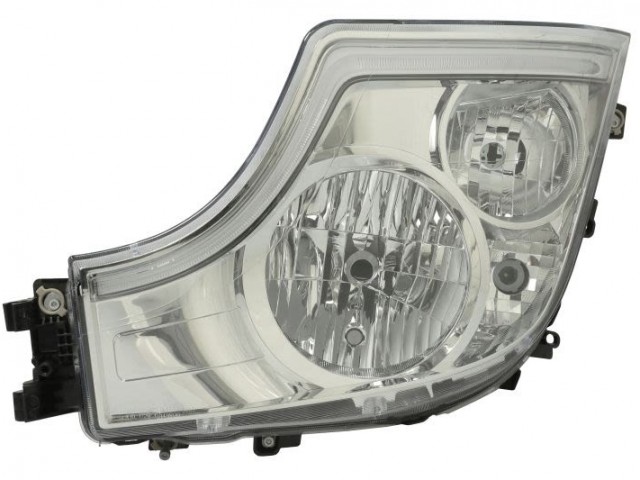 Mercedes Benz Actros MP4/MP5 2018.10.01- utángyártott új bal első fényszóró H7/H1/LED (motoros) DEPO