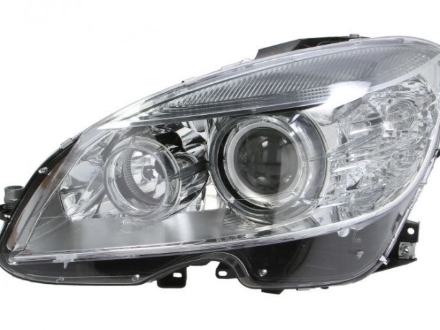 Mercedes Benz W204 C-Class 2007.01.01-2011.03.01 utángyártott új bal első fényszóró Bi-XENON D1S/H7 (motorral) DEPO