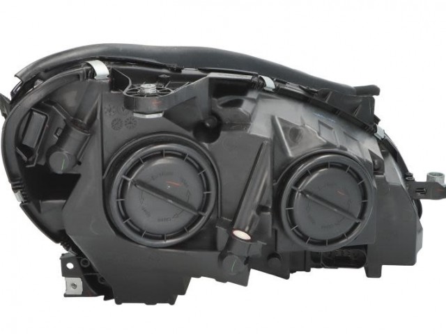 Mercedes Benz W204 C-Class 2011.01.01-2014.02.28 utángyártott új bal első fényszóró fekete házas H7/H7 (motorral) DEPO