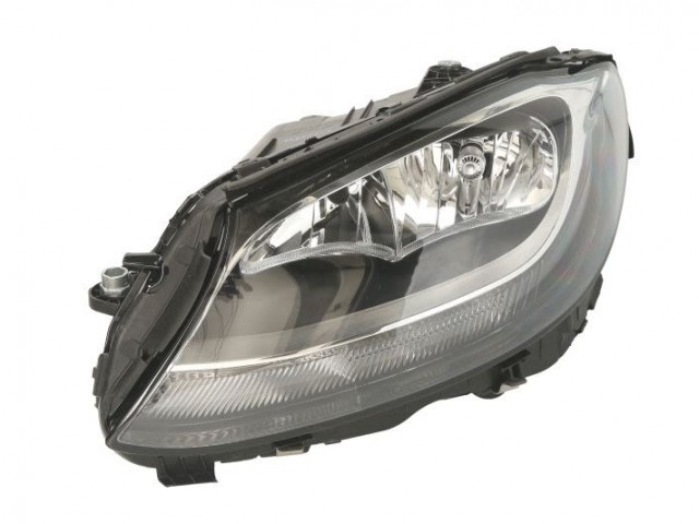 Mercedes Benz W205 C-Class 2014.03.01-2018.08.30 utángyártott új bal első fényszóró 2H7+LED fekete (motorral) DEPO