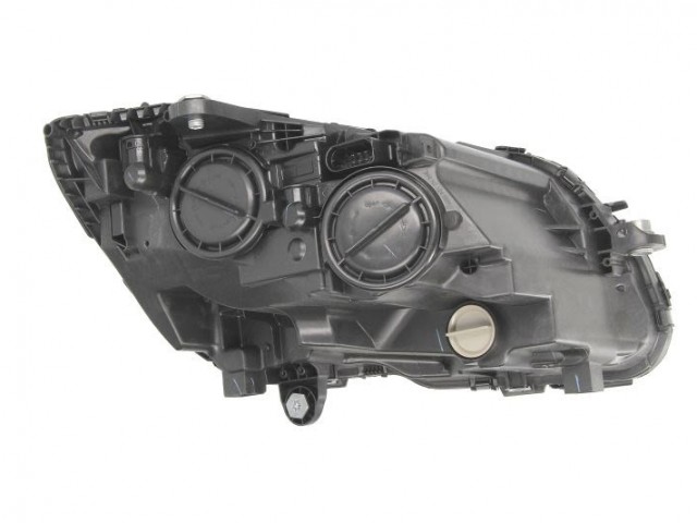 Mercedes Benz W205 C-Class 2014.03.01-2018.08.30 utángyártott új bal első fényszóró 2H7+LED fekete (motorral) DEPO