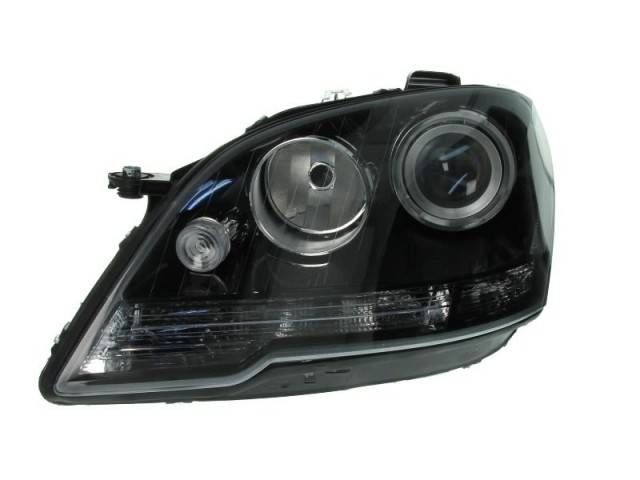 Mercedes Benz ML W164 2009.01.01-11.07.31 utángyártott új bal első fényszóró 2H7 fekete házas (motoros) DEPO