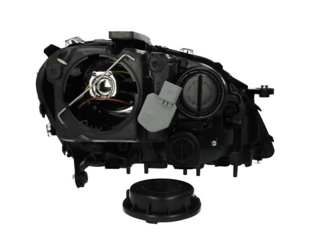 Mercedes Benz ML W164 2009.01.01-11.07.31 utángyártott új bal első fényszóró 2H7 fekete házas (motoros) DEPO