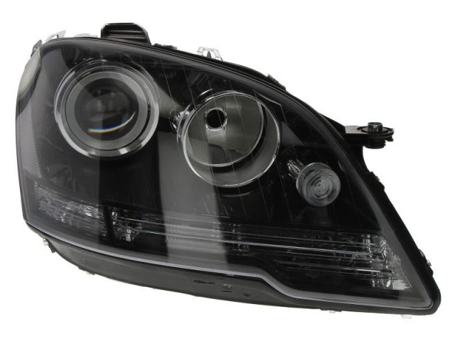 Mercedes Benz ML W164  2009.01.01-11.07.31 utángyártott új jobb első fényszóró 2H7 fekete házas (motoros) DEPO