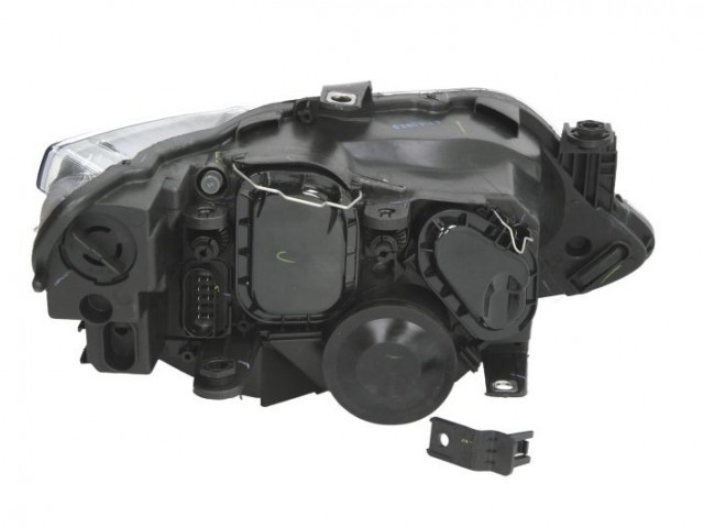 Seat Ibiza 5P 2012.03.24-2015.03.02 utángyártott új bal első fényszóró 2H7 króm házas (motoros) DEPO