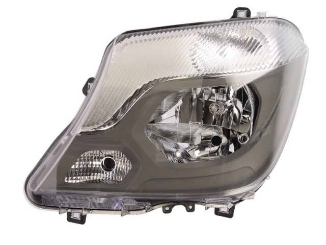 Mercedes Benz Sprinter  2013.09.08-2018.05.30 utángyártott új bal első fényszóró 2H7 fekete h. nappali fény. (motorral) DEPO