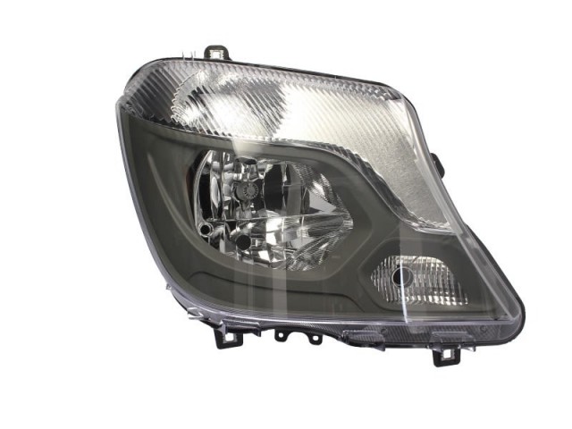 Mercedes Benz Sprinter   2013.09.08-2018.05.30 utángyártott új jobb első fényszóró 2H7 fekete h. nappali fény. (motorral) DEPO